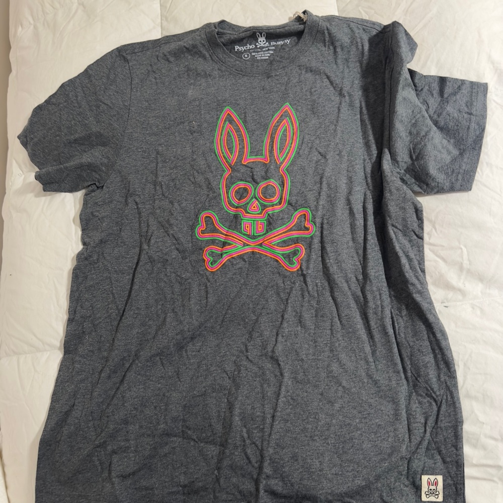 NWT Psycho Bunny Nevis Graphic Tee - Heather Storm